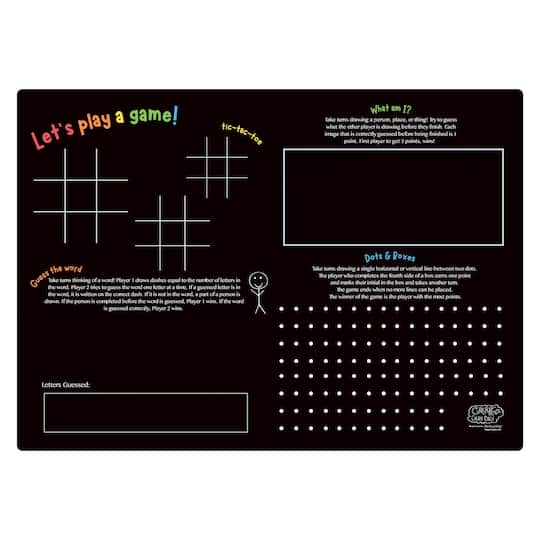 The Pencil Grip Games Reusable Activity Playmats, 6ct.